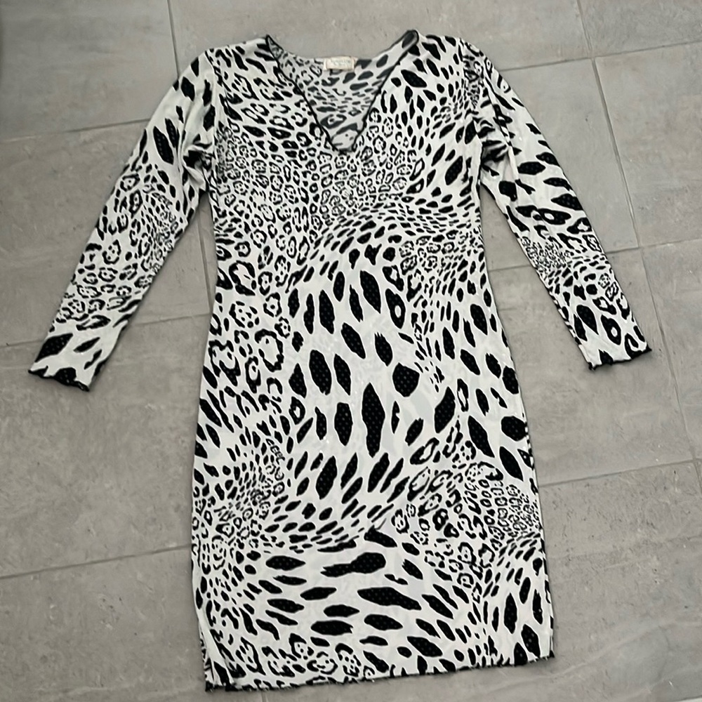Animal print KCJEMS long sleeve dress Size Small